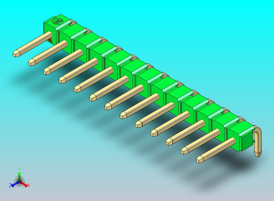 DS1022彩色排针 绿色 1x13p 100mil 类型D 版本1.0.zip