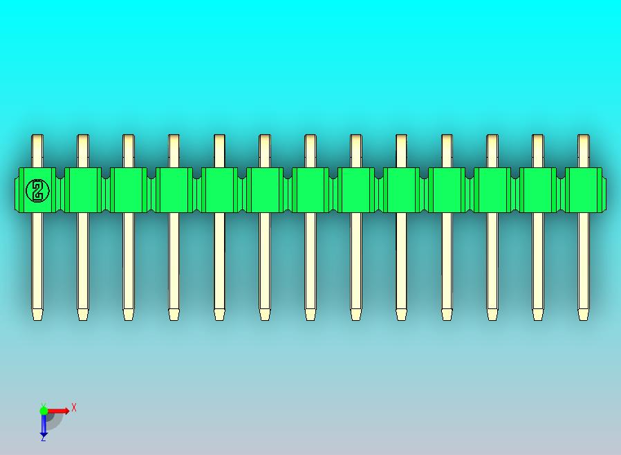 DS1022彩色排针 绿色 1x13p 100mil 类型D 版本1.0.zip