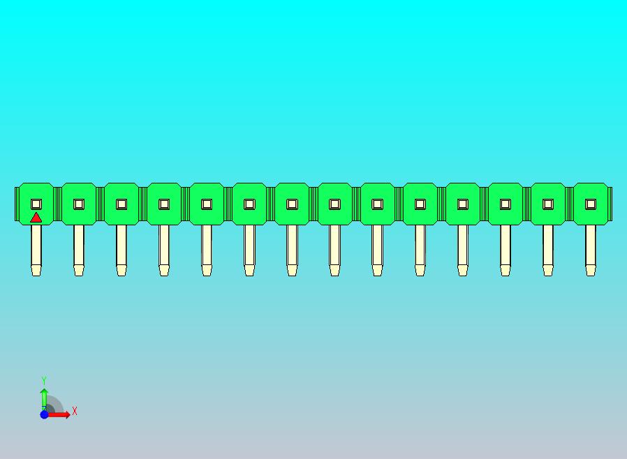 DS1022彩色排针 绿色 1x14p 100mil 类型D 版本1.0.zip