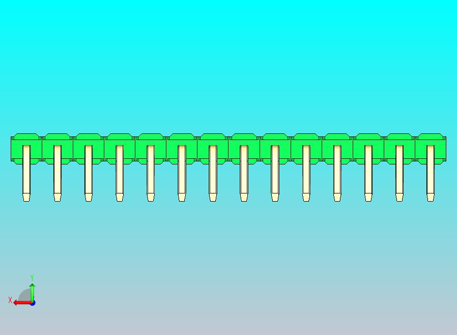 DS1022彩色排针 绿色 1x14p 100mil 类型D 版本1.0.zip