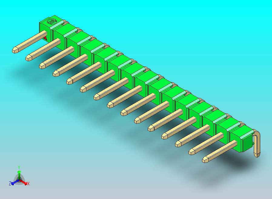 DS1022彩色排针 绿色 1x15p 100mil 类型D 版本1.0.zip