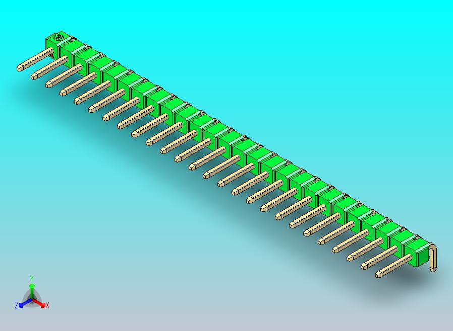 DS1022彩色排针 绿色 1x26p 100mil 类型D 版本1.0.zip