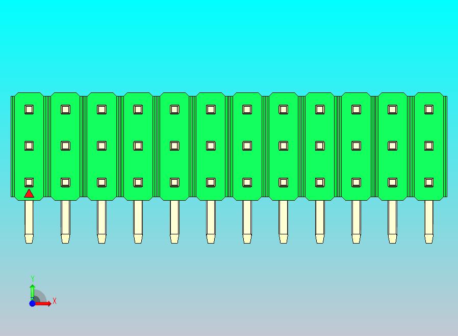DS1022彩色排针 绿色 3x12p 100mil 类型D 版本1.0.zip