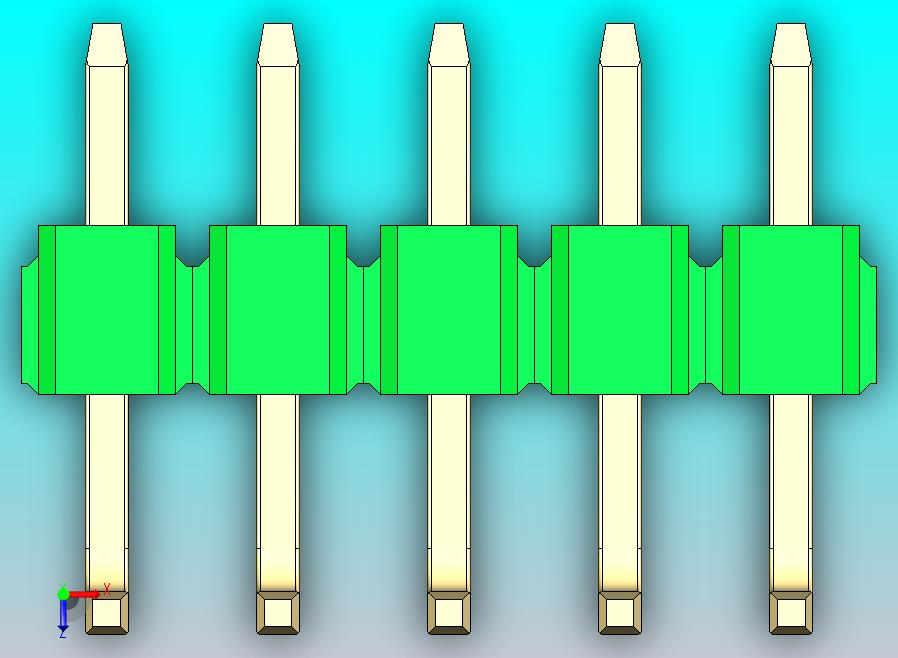 DS1022彩色排针 绿色 05P 100mil 类型U 版本1.0.zip