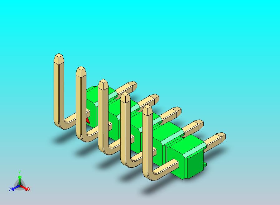 DS1022彩色排针 绿色 05P 100mil 类型U 版本1.0.zip