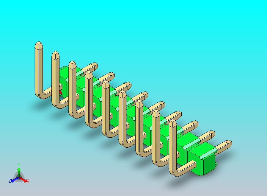 DS1022彩色排针 绿色 09p 100mil 类型U 版本1.0.zip