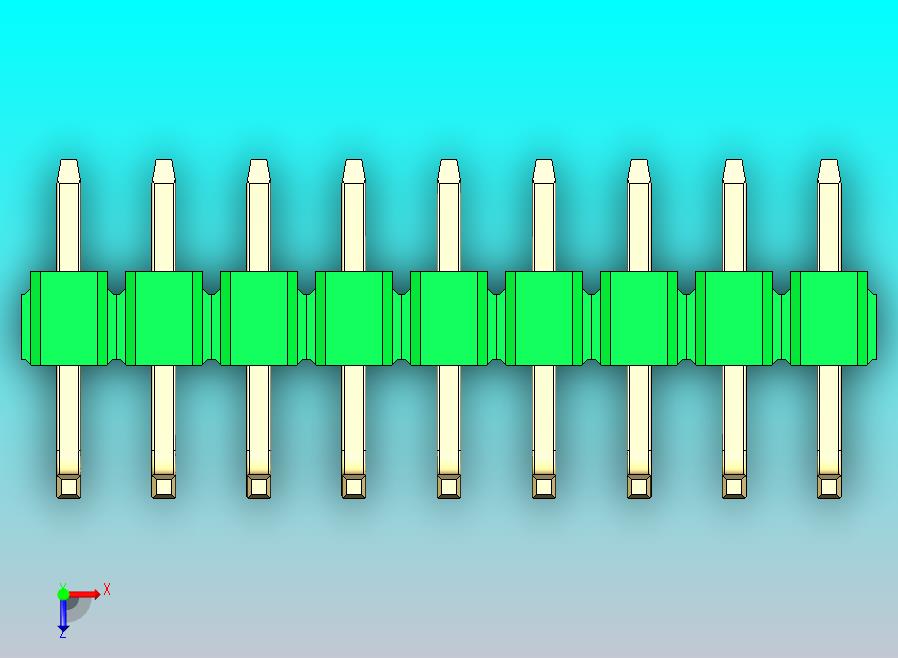 DS1022彩色排针 绿色 09p 100mil 类型U 版本1.0.zip