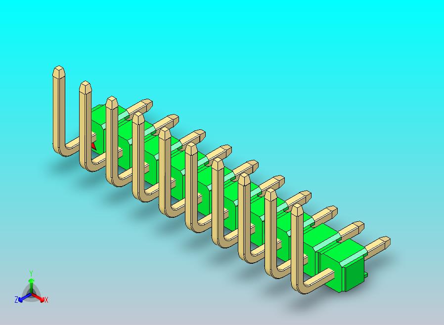 DS1022彩色排针 绿色 10P 100mil 类型U 版本1.0.zip