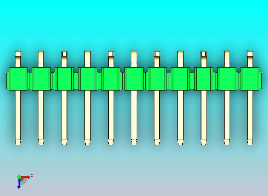 DS1022彩色排针 绿色 11p 100mil 类型 SMT R1 版本1.0.zip
