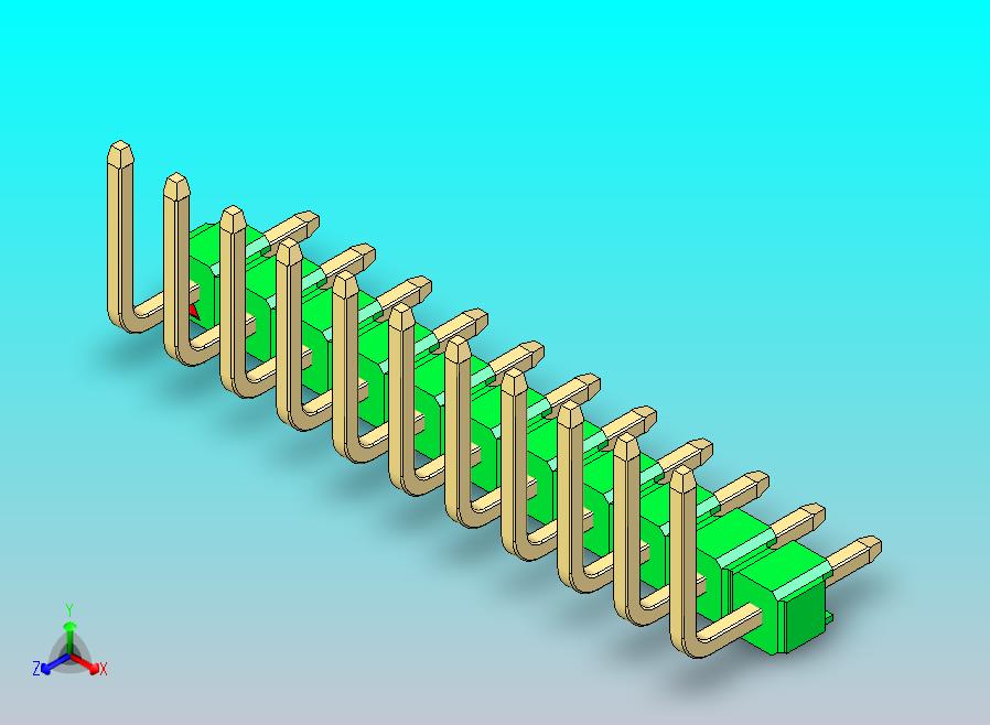 DS1022彩色排针 绿色 11p 100mil 类型U 版本1.0.zip