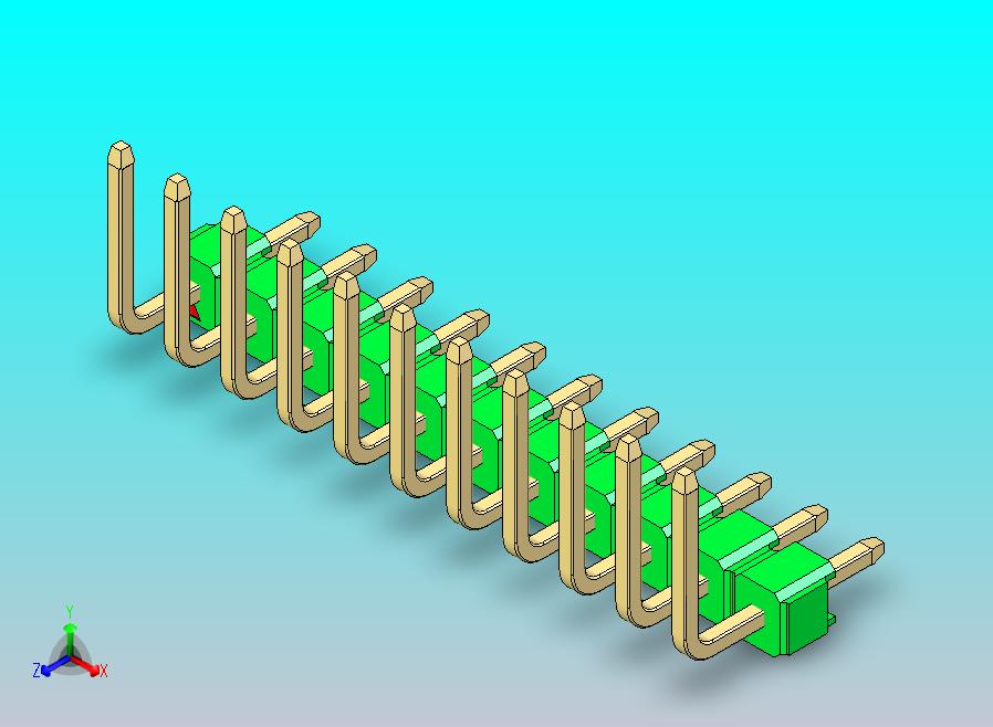 DS1022彩色排针 绿色 11p 100mil 类型U 版本1.0.zip