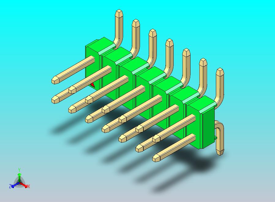 DS1022彩色排针 绿色 14P 100mil SMT 类型 rev1.0.zip