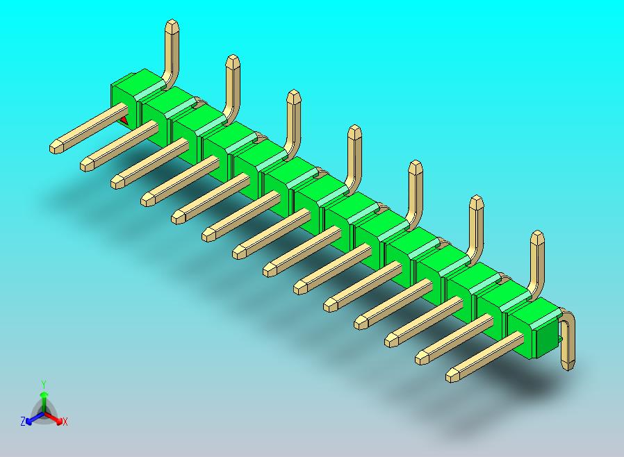 DS1022彩色排针 绿色 14针 100mil 类型 SMT R1 版本1.0.zip