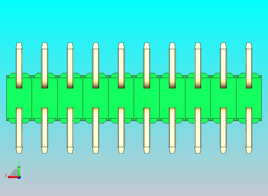 DS1022彩色排针 绿色 20P 100mil SMT 类型 rev1.0.zip
