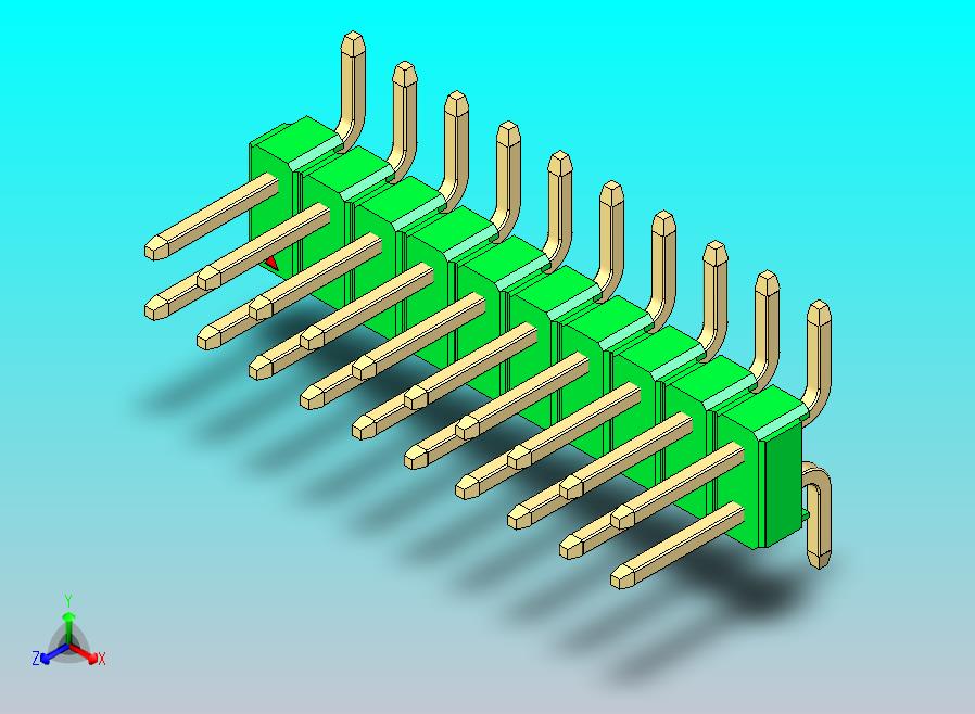 DS1022彩色排针 绿色 20P 100mil SMT 类型 rev1.0.zip