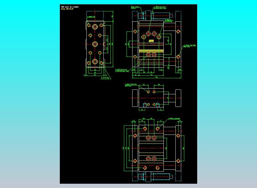 导杆薄型气缸导杆滑块气缸标准型气缸2D-TSB50x30