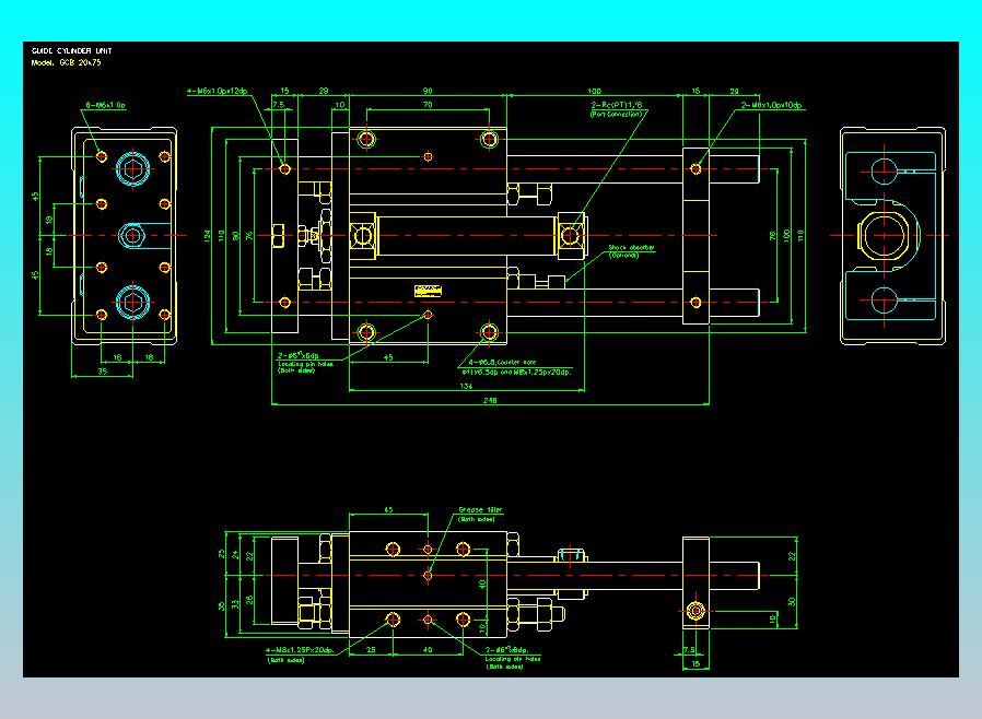 导杆气缸组合2D-GCB20x75