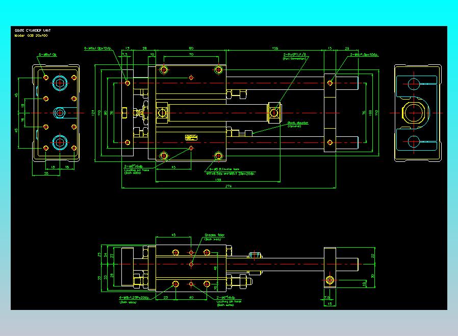 导杆气缸组合2D-GCB20x100
