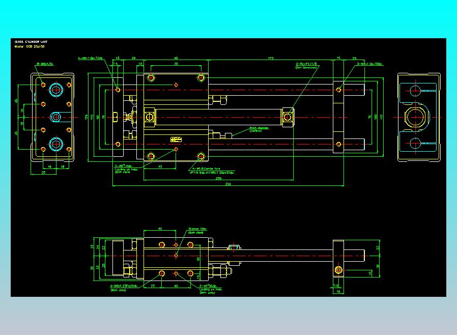 导杆气缸组合2D-GCB20x150