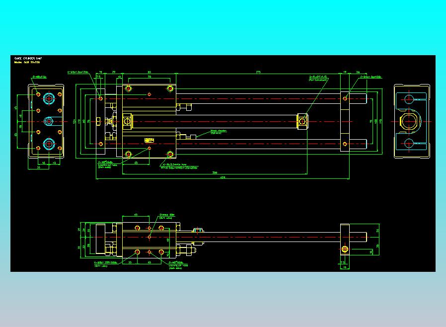 导杆气缸组合2D-GCB20x250