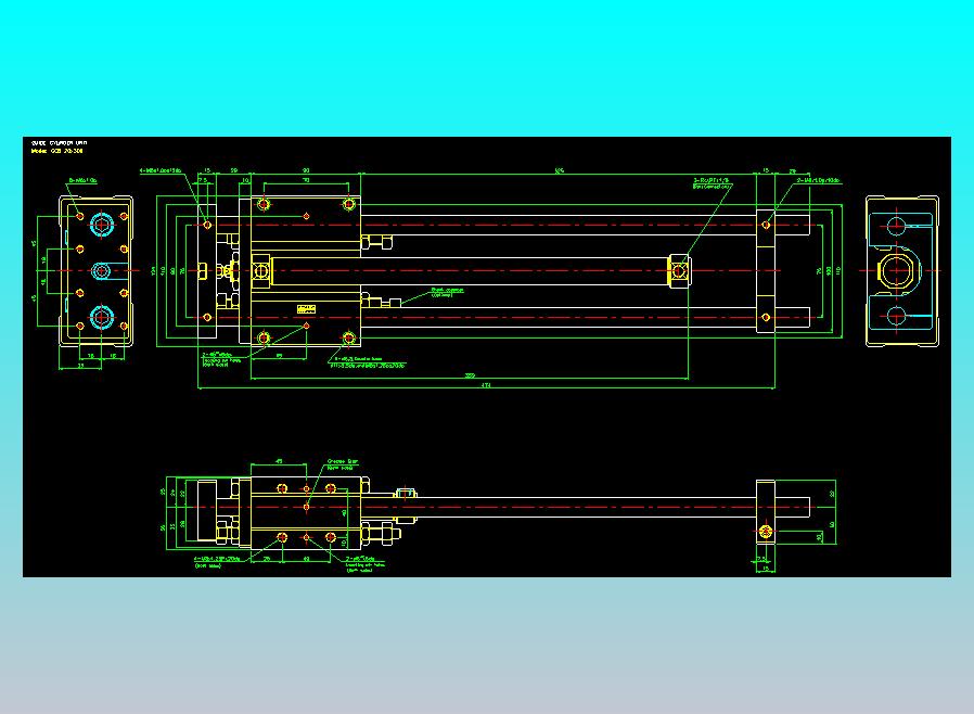 导杆气缸组合2D-GCB20x300