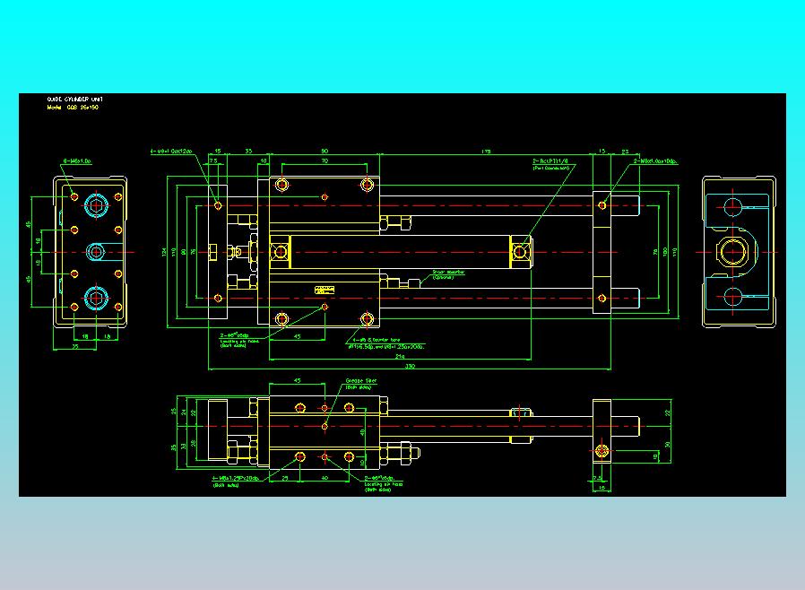 导杆气缸组合2D-GCB25x150