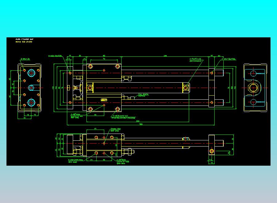 导杆气缸组合2D-GCB25x200
