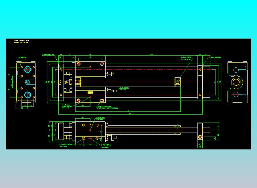 导杆气缸组合2D-GCB25x250