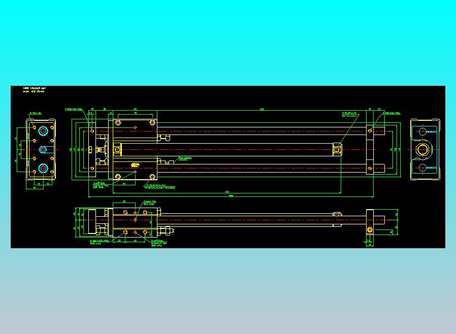 导杆气缸组合2D-GCB25x400