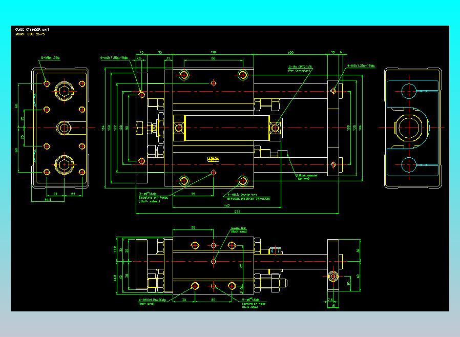 导杆气缸组合2D-GCB32x75