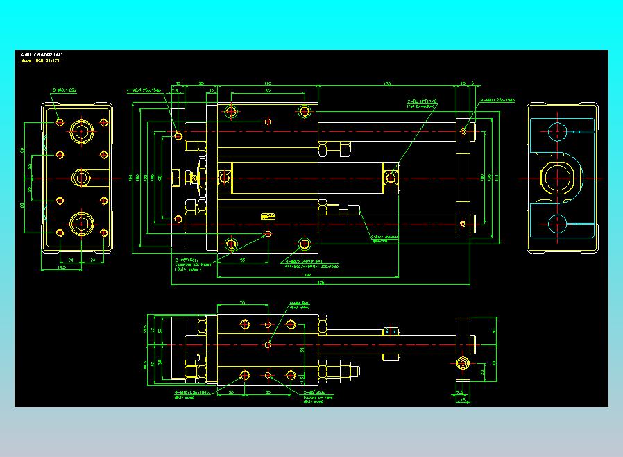 导杆气缸组合2D-GCB32x125