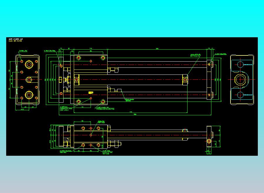 导杆气缸组合2D-GCB32x300