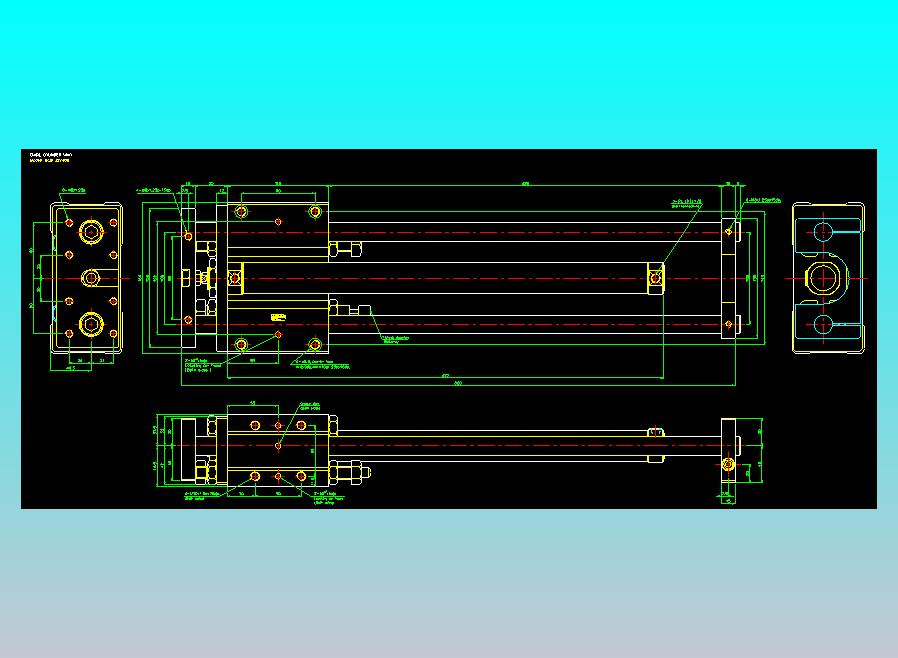 导杆气缸组合2D-GCB32x400