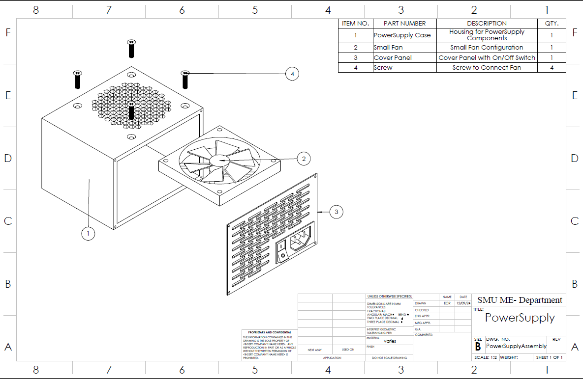 桌面机箱，透明机箱盖，大小冷却风扇，鼠标，电源机箱和螺钉