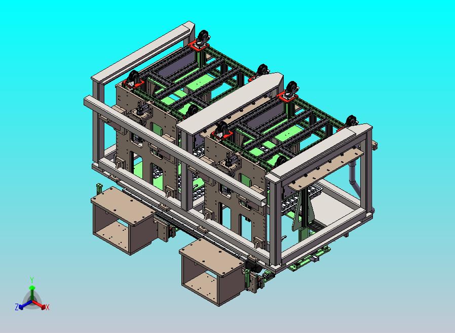 TRAY盘自动上料小车摆盘机构