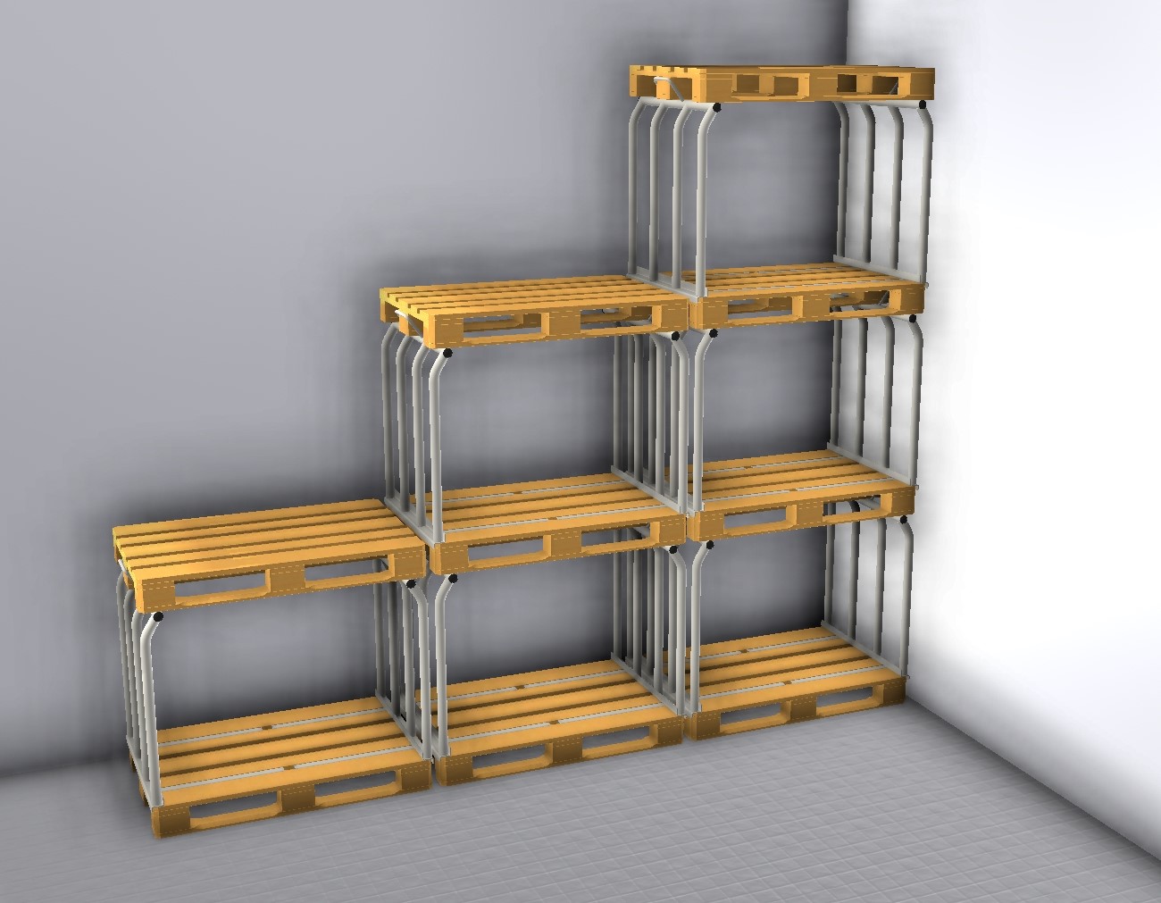 托盘架，用于将托盘堆叠在一起