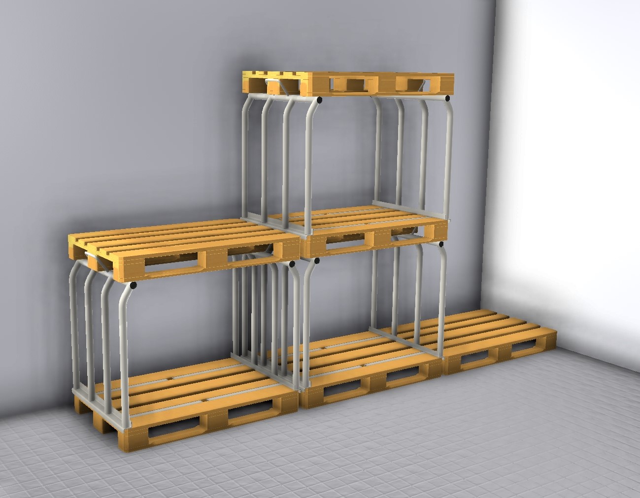 托盘架，用于将托盘堆叠在一起