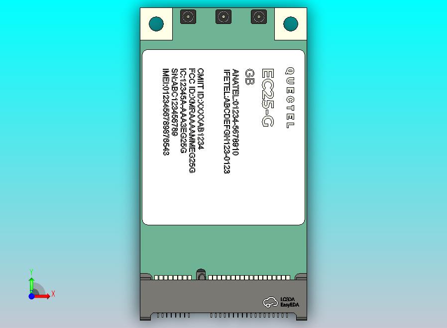 调制解调器Quectel+迷你PCIE固定尺寸