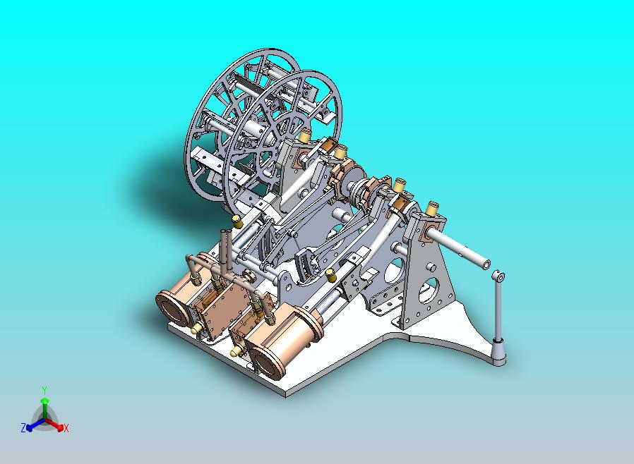 带反向器的蒸汽机