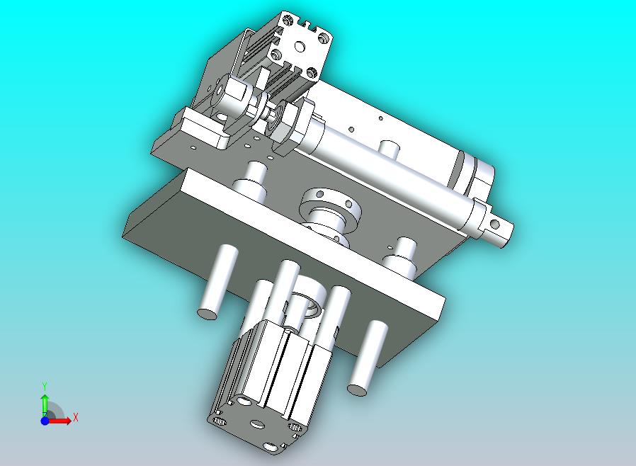 翻转+夹料+XZ向直线运动机构