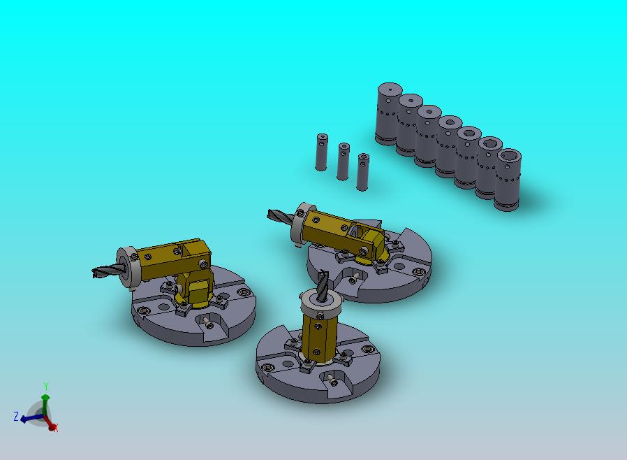 机床钻头及其夹具模型