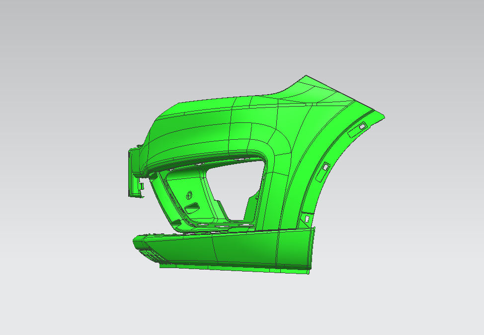 轿车前保险杠结构模型