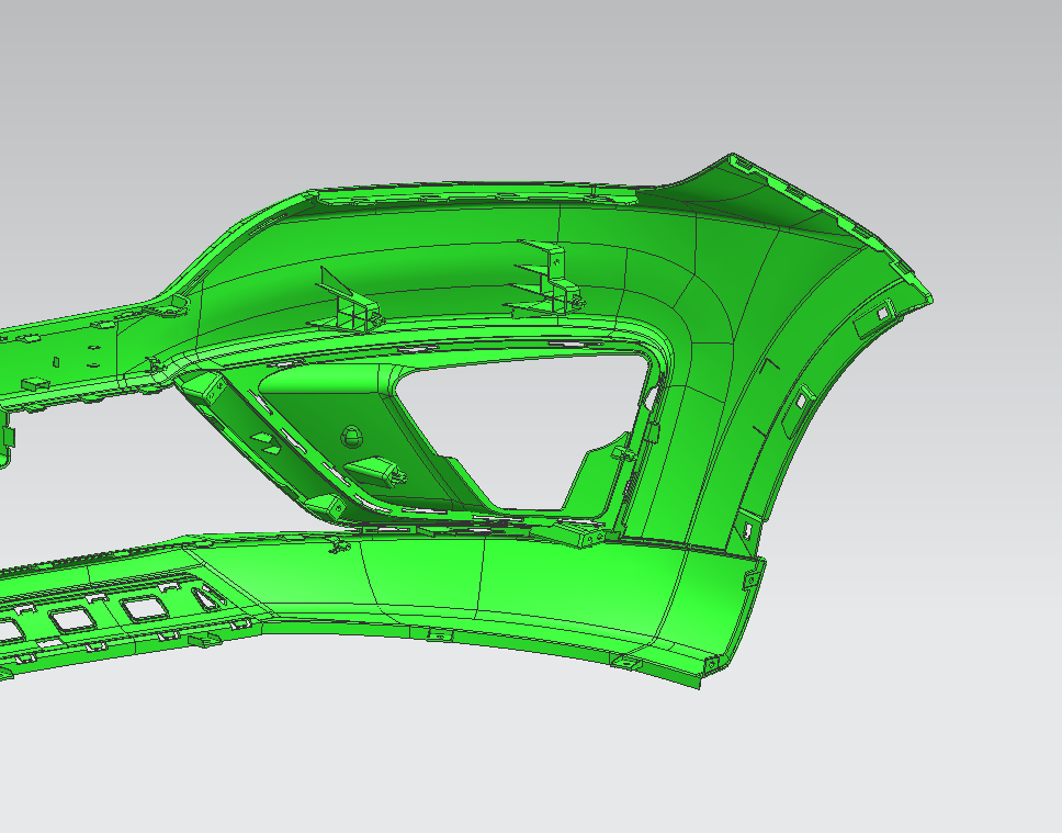 轿车前保险杠结构模型