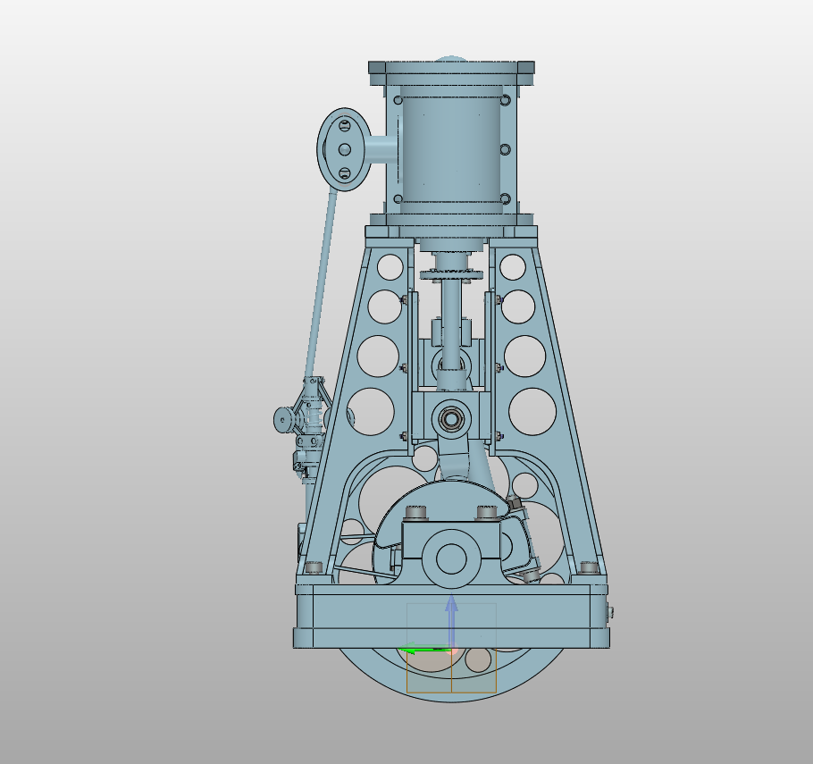 双缸蒸汽机三维模型
