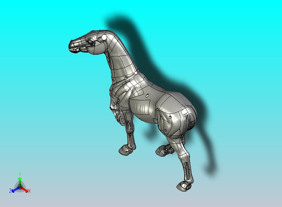 玩具骏马，全曲面造型