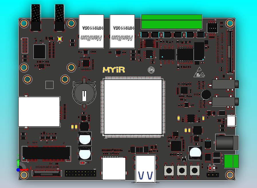 采用NXP Y6ULL cpu的开发套件板