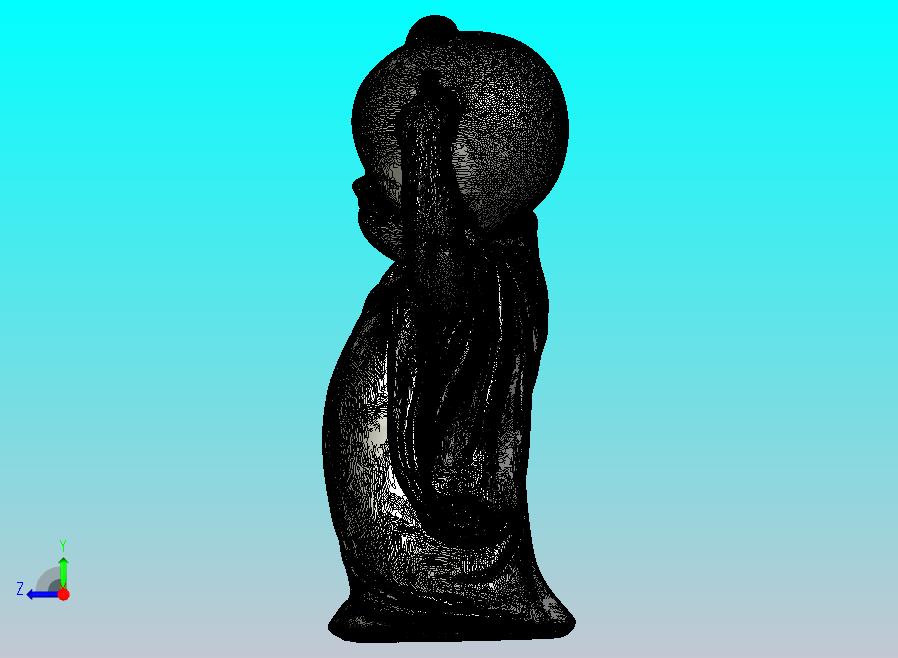 小和尚双手举起