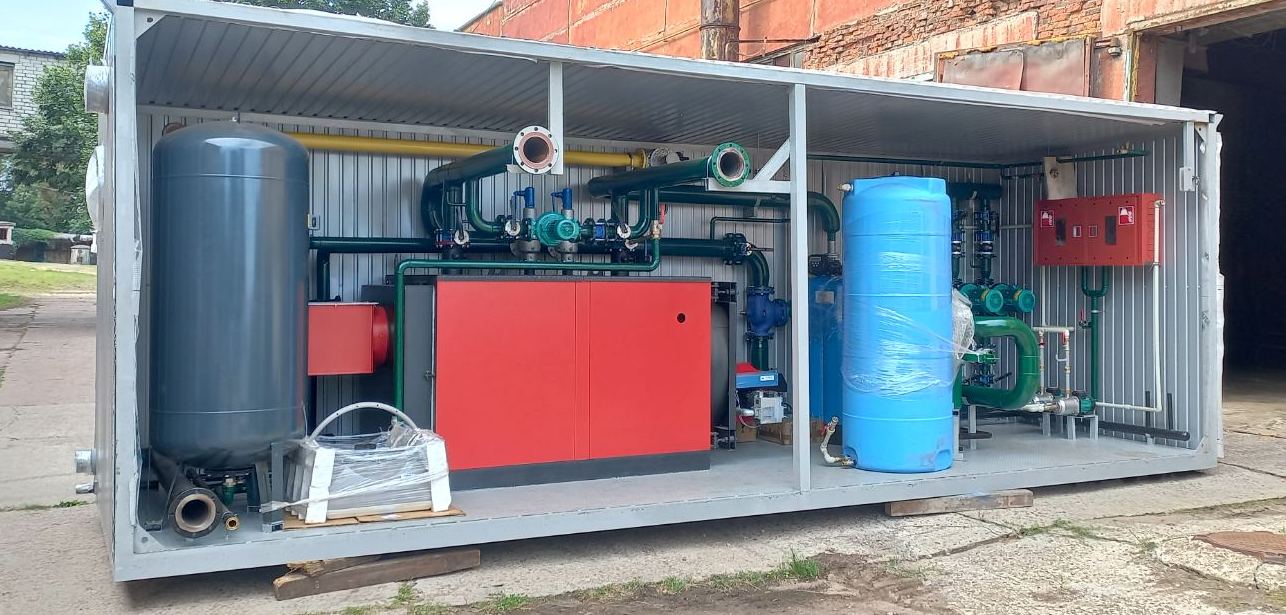 4MW燃气模块化锅炉房，可使用液体燃料