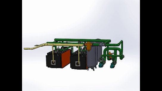 4MW燃气模块化锅炉房，可使用液体燃料