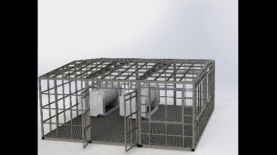 4MW燃气模块化锅炉房，可使用液体燃料